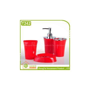 Fashion Bright Color Irregular Metal And Plastic Bathroom Fittings Set