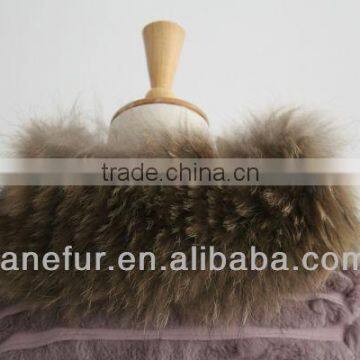 Lady's fashion raccoon fur muffler common style in 2017