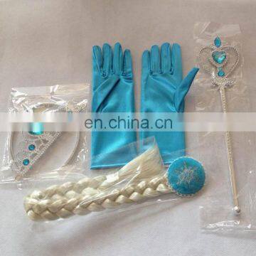 PAS-0768 Princess elsa cosplay set Elsa tiara wand wigs and gloves