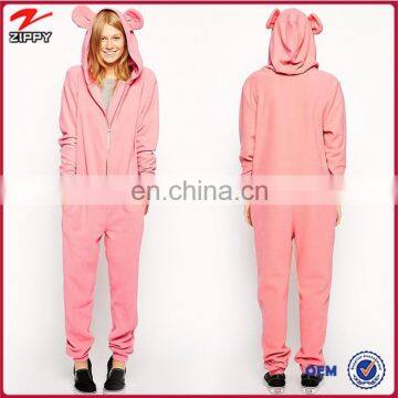 Pink funny pluse size adult onesie pajamas