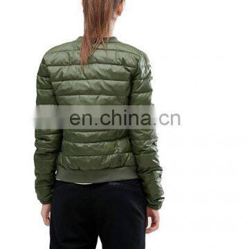Factory OEM Women Quilted Padded Bomber Jacket Wholesale photo-4