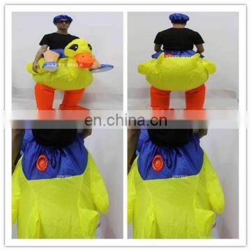 Hot sale!!!HI CE inflatable animal costume for adult size,duck costume with good quality