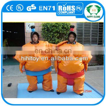 Custom size foam padded sumo wrestling suits for interactive game