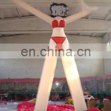 customized high performance led lighting inflatable air dancer of beauty