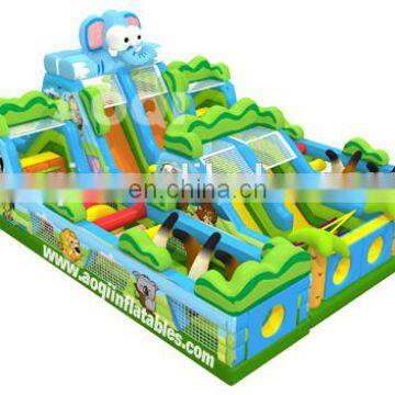 2015 new design safari giant inflatable playground for children for sale