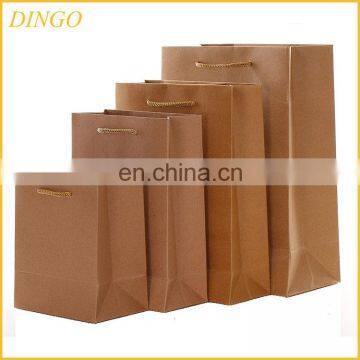 Custom made restaurant kraft paper bags with handle