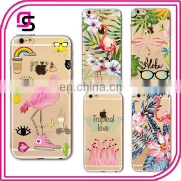 Soft Gel Clear Phone Case Printed Flamingo Phone Case cover