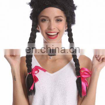 Cute Wigs Black Curly Braids Wigs for Party P-W205 photo-4