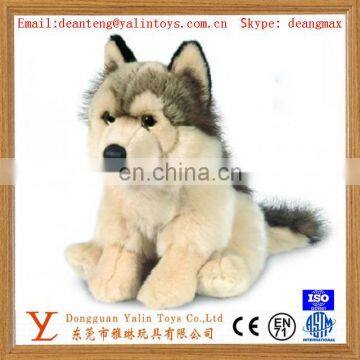 Factory hot sale lifelike plush stuffed toy soft natural wolf 2015 professional design