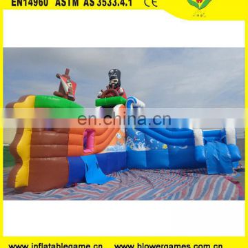 Corsair theme inflatable slide Durable PVC tarpaulin for giant slide