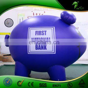 Custom Blue Inflatable Parade Bush Hog, Inflatable Animal with SPH, Inflatable Pig for Promotion