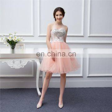 Short Coral Bridesmaid Dresses Beaded Applique Soft Tulle Vestidos De Brides Maid of Honor Dresses Real Photo