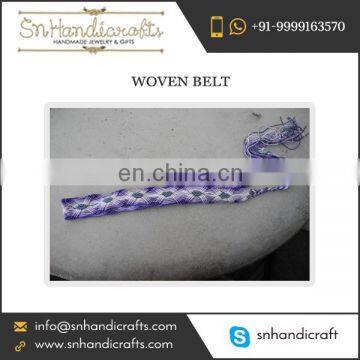 Highly Sorted Lavender colour Woven Belt for Wholesale Purpose