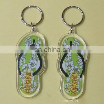 Promotional cheap 3d mini slipper keychain