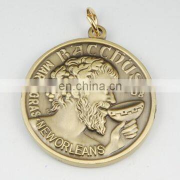 Customer Logo Die Casting 2D 3D Antique Gold Silver metal medal