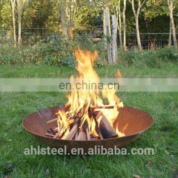 Natural rust outdoor heating corten steel gas fire bowl