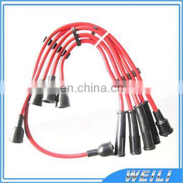 Red Spark Plug Wire Set ignition cables Fit Peugeot