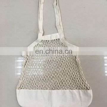 Handmade cotton crochet mesh net market bag for shopping