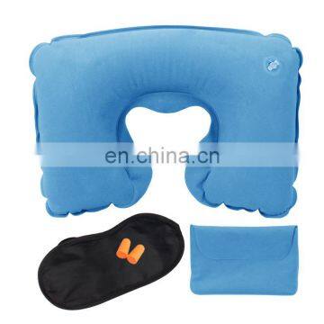 Amazon Hot Sale High Quality Custom Press Type Automatic Inflating Travel Neck Pillow photo-5