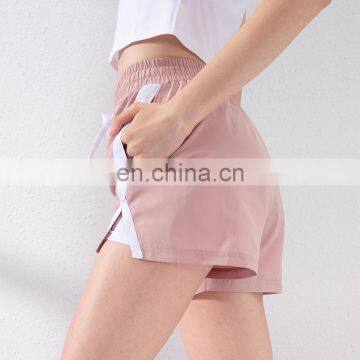 High Quality Custom Women Drawstring Yoga Running Shorts Women's Shorts photo-4
