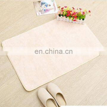 i@home Oeko certificate coral fleece with cream Polyester home solid floor mat