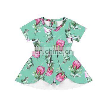 comfortable flower pattern printing Infant Toddlers Cute Casual Baby Girl Romper jumpsuit