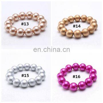 Kids Solid Bubblegum Bracelet Girl Bubblegum Cute Jewelry Birthday Gift 16Colors 12mm photo-3