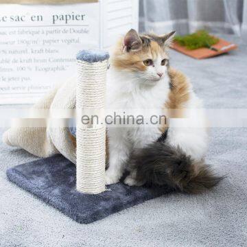Wooden Sisal Small Plush Wooden Wholesale Interactive Pet Scratch Scratching Cat Scratcher Cat Toy Tree Post For Cat photo-3