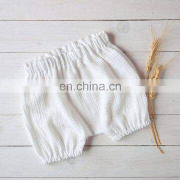 Wholesale Plain Gauze Summer Cotton Baby Toddle Pants Organic Short photo-3