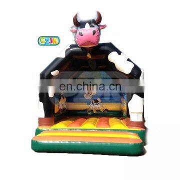 cow air bouncer jump paypal inflatable moonwalk Trampoline jumper for children