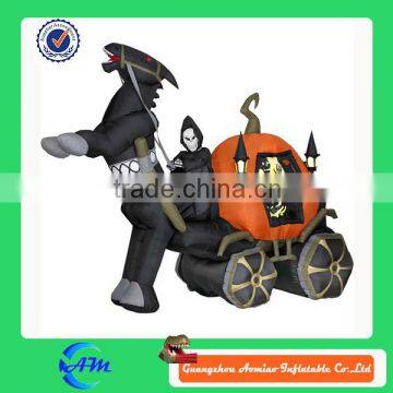 halloween ghost carriage inflatable halloween cartoon for advertising