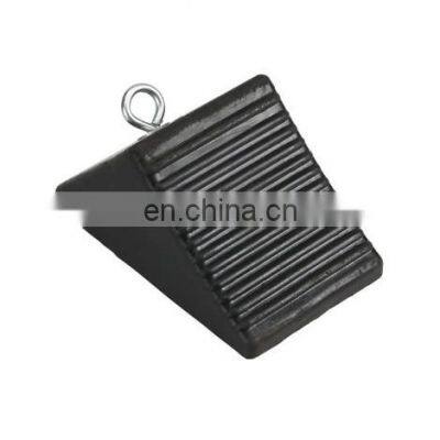 High Quality Black Rubber Wheel Chock for Heavy Duty Truck Wheel Block