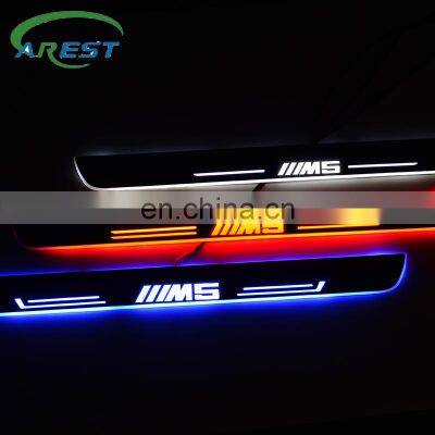 Acrylic LED Moving Scuff Plate Guard Protector ForBMW 5 E39 1995-2003 Door Sills Trim Welcome Light Car Sticker Accessories