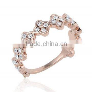 Newly stainless steel Hollow bird nest Rose gold plated ring jewelry wholesale anillo para mujer