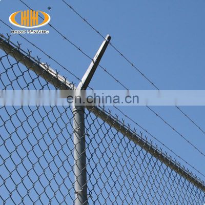 Hot dipped galvanized barbed wire chain link fence