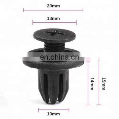 100x10mm Hole Auto Body Plastic Clips Auto Push Pin Fastener Clips Car Fender Bumper Rivets Fastener Clips