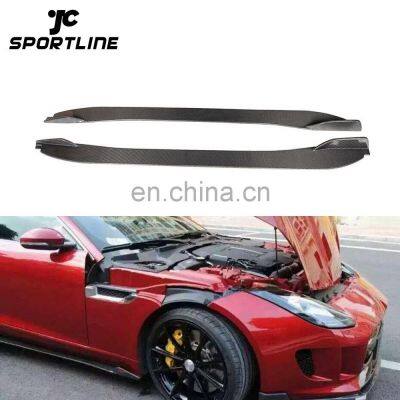 Carbon Fiber F Type Side Skirts Extension for Jaguar F Type (X152) SVR Convertible 2-Door 15-17