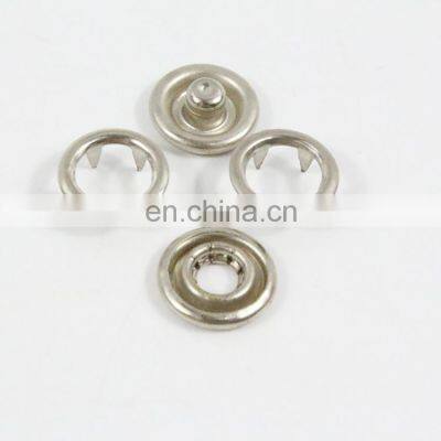 Common Wholesale garment Custom Brass 10mm round double ring prong snap buttons