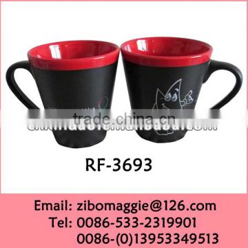 12oz Zibo Manufacured Cheap Porcelain Coffee Cup Kitchen Decor for Promotion