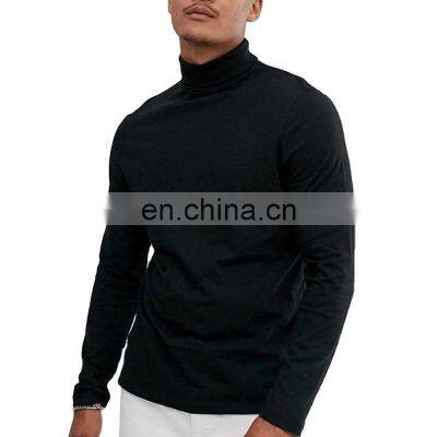 Custom men's high-neck bottoming shirt autumn and winter underwear lapel cotton men's long-sleeved t-shirt