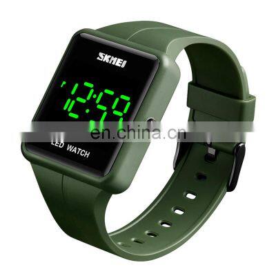 Skmei 1541 PU Band Factory Wholesale Square LED Digital Wrist Watch for Men Women