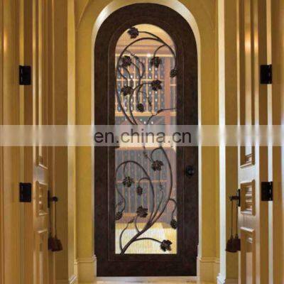 Exterior Iron Gate Design Wrought Iron Door With Glass photo-3