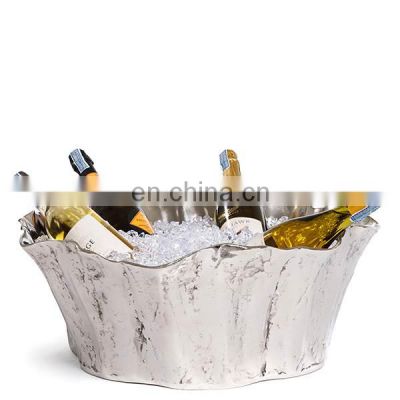 aluminum metal nickle plated ice bucket