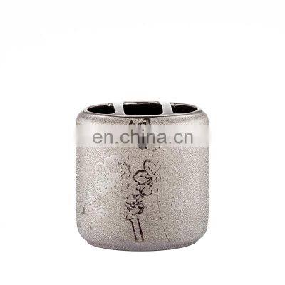 Beautiful Silver Color With Decal Ceramic Bathroom Accessories 6pcs Bathroom Accessories photo-5