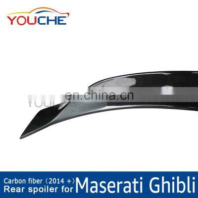 ASPEC Style Carbon Fiber Rear Trunk Boot Spoiler for Maserati Ghibli 2014-2018 photo-5