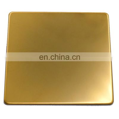 0.3mm color Coated SS316 Sheets Mirror Golden Stainless Steel Sheet for For Ceiling Decoration