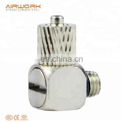 mini micro small Metal Pneumatic Joint fitting male elbow air push in fitting