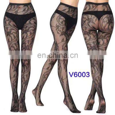 Mature Womens High Heels High Waist Tights Fishnet Stockings Thigh High Pantyhose Foot Sexy Fish Net Silk Stockings photo-4