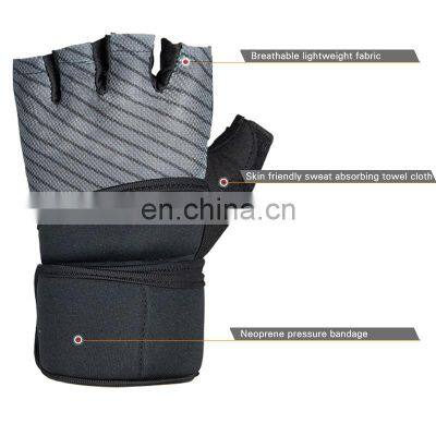 Custom Hand Workout Weightlifting Fitness Workout Gloves Men Weight Lifting Gym Gloves With Wrist Support photo-4