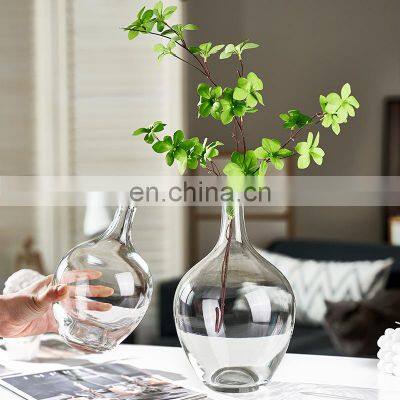 Creative Modern Wedding Home Decoration Tabletop Large Floor Flower Glass Vases Decor photo-4
